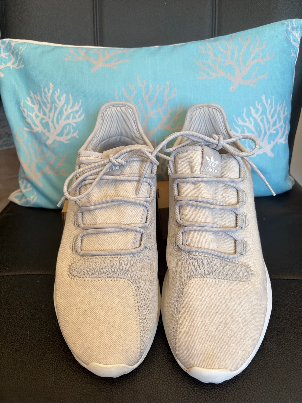 Adidas Men's White/Grey Adidas Originals Tubular Shadow Sneakers - Size 10